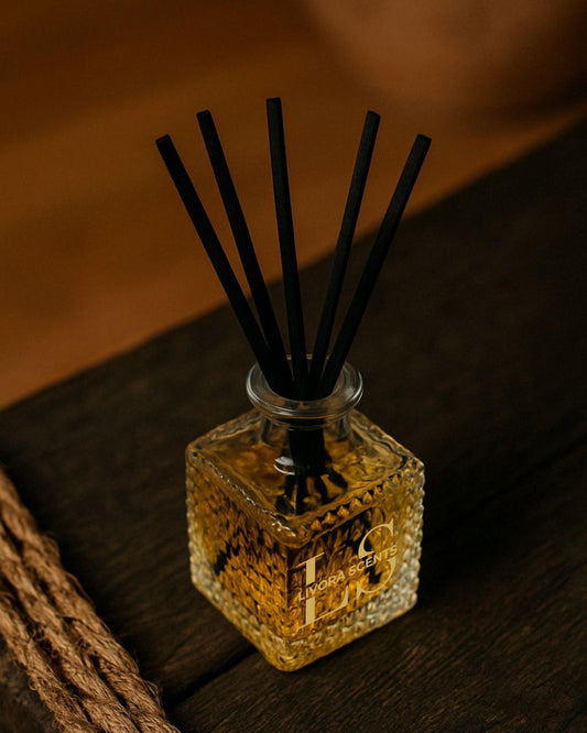 Livora Scents Petite Luxe 50ml reed diffuser dramatic interior luxury Egypt