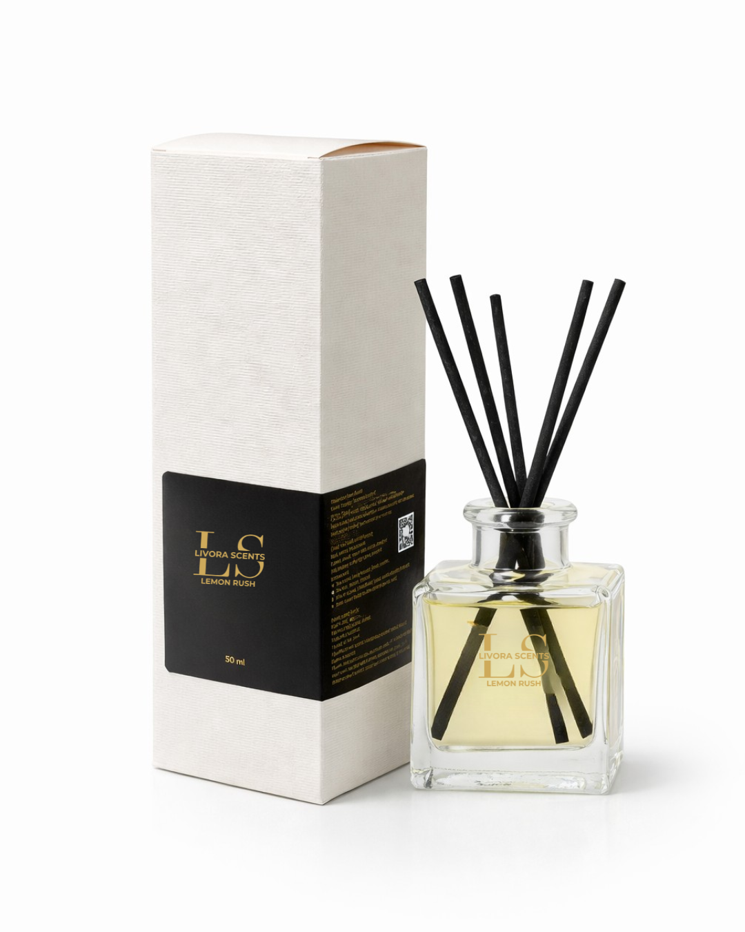 Livora Scents Lemon Rush Paper Box 50ml everyday luxury reed diffuser home fragrance Egypt