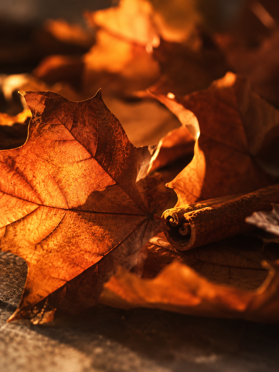 Warm Leaves - golden autumn leaves and cinnamon, earthy and warm