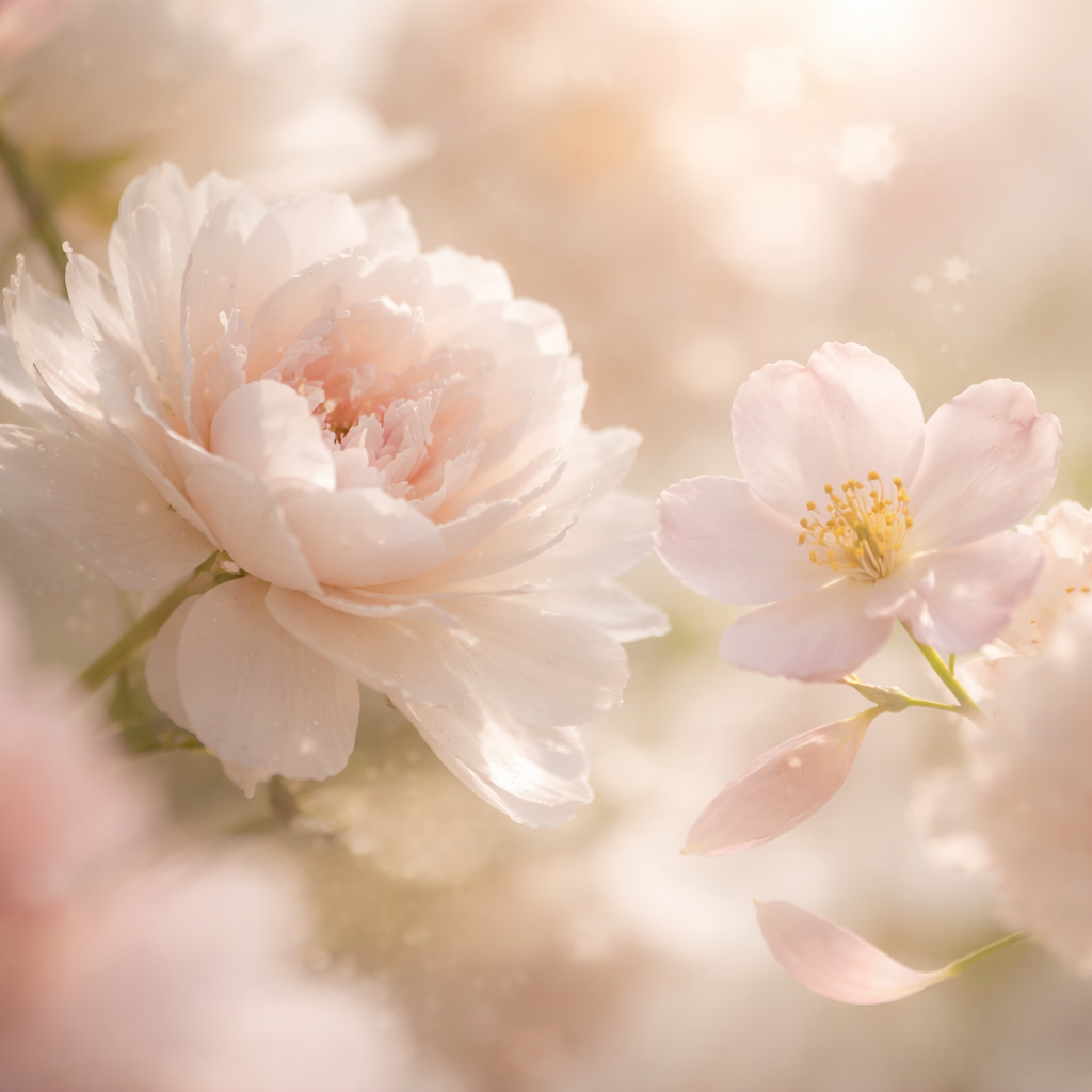 Floral Mirage - soft peony and jasmine blooms, ethereal and feminine