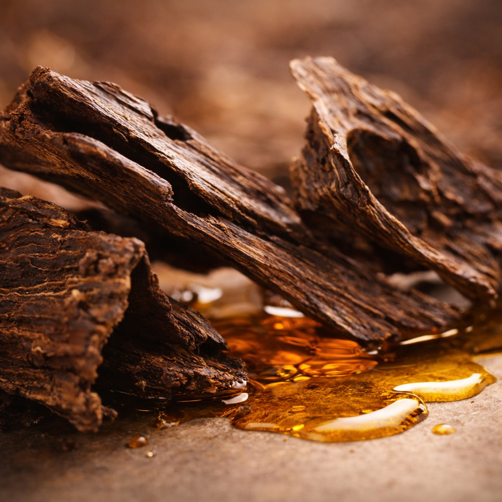 Oud Noir - rich oud wood resin, warm and luxurious