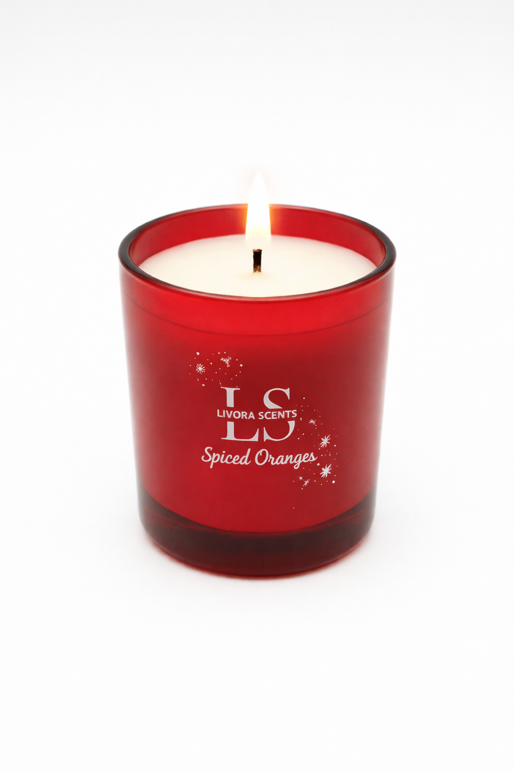 Livora Scents Spiced Oranges luxury soy candle hand-poured 175g home fragrance Egypt