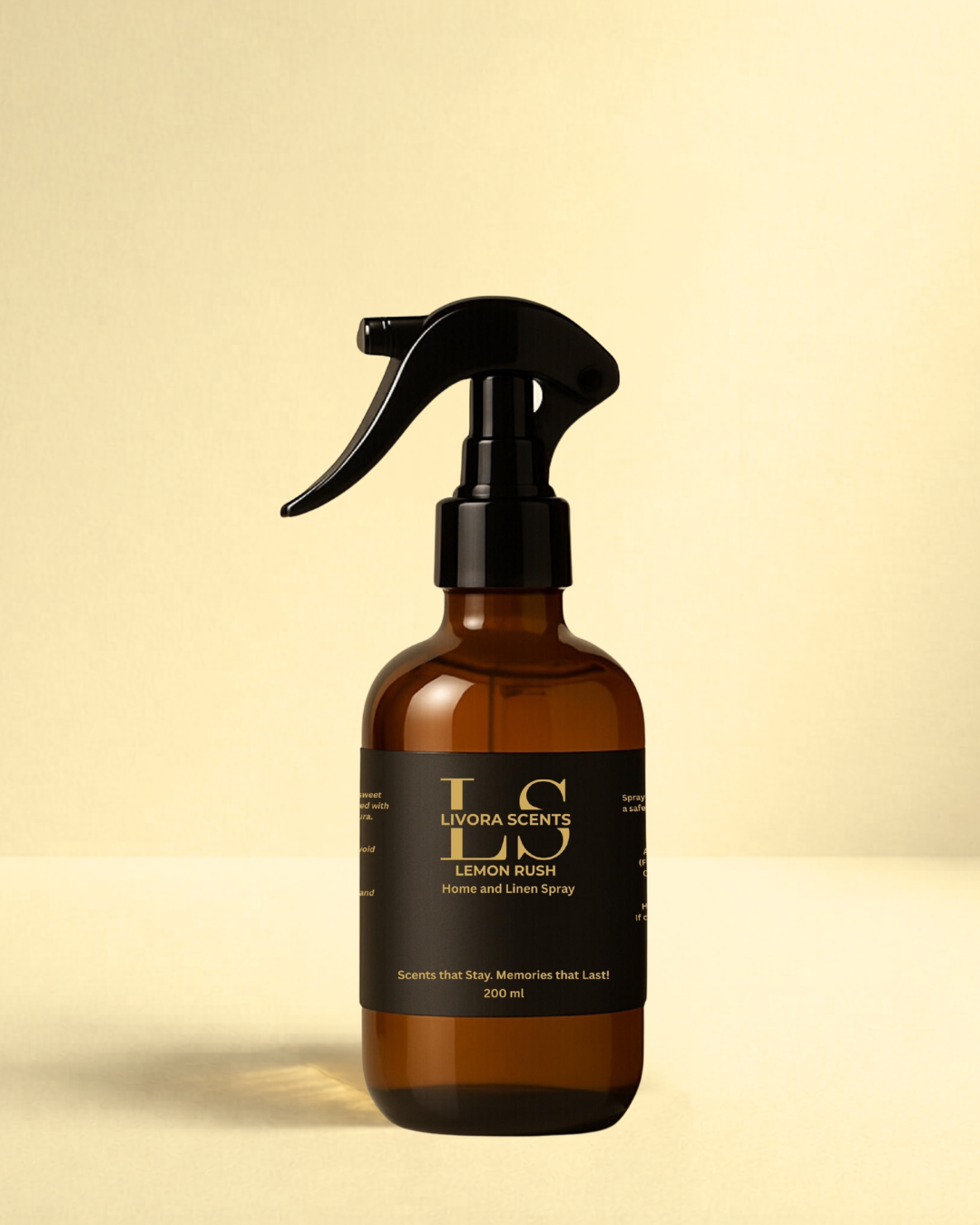 Livora Scents Lemon Rush Home and Linen Spray 200ml luxury home fragrance Egypt